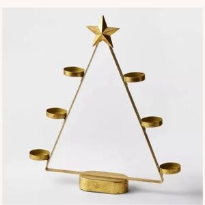 Gold Star Christmas  Tree Votive Candle Holder Wondershop NEW